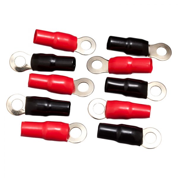 American Bass® - #4 4 Gauge Red and Black Ring Terminals