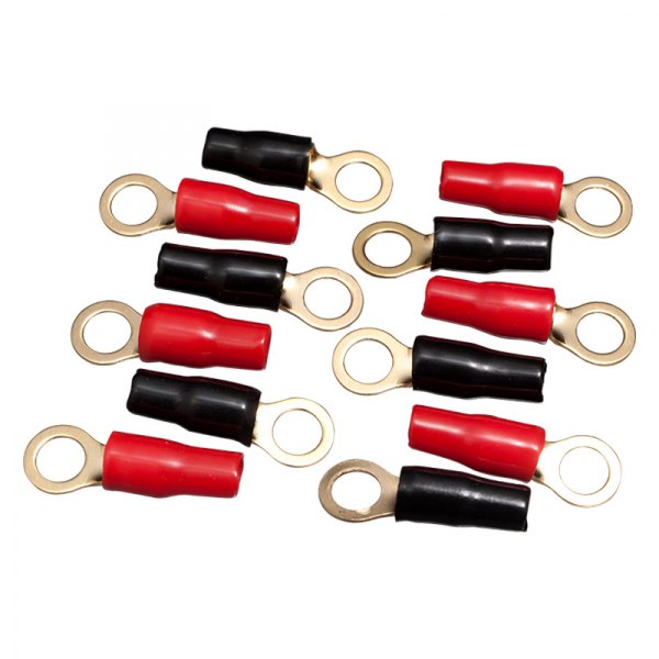 American Bass® - #8 8 Gauge Red and Black Ring Terminals