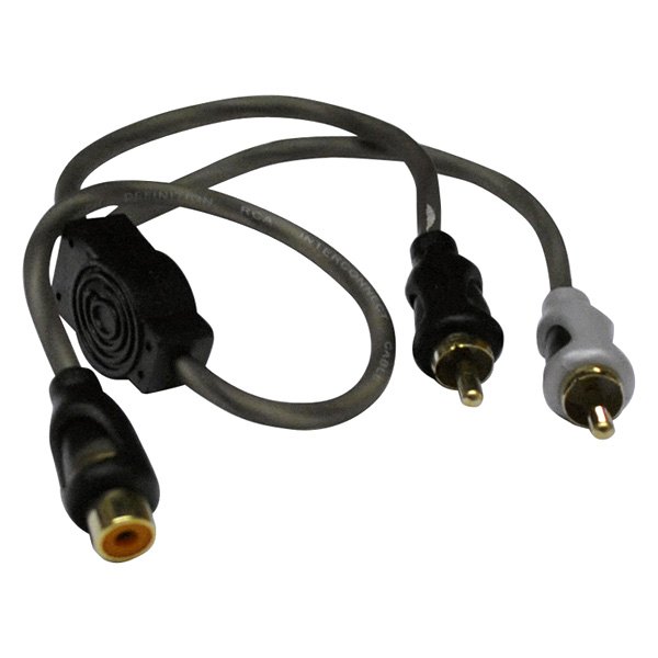 American Bass® SQ1F2M - SQ Series 1 x Female to 2 x Male RCA Cable Y-Adapter