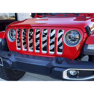 ACC® - 1-Pc Star Spangled Style Satin CNC Machined Main Grille