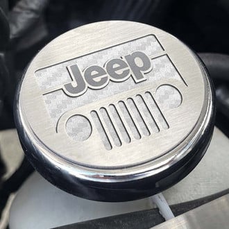 ACC® - Brushed Cap Cover Set with White Jeep Logo