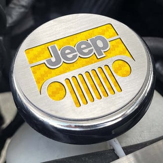 ACC® - Brushed Cap Cover Set with Yellow Jeep Logo