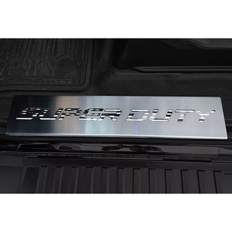 ACC® - Illuminated Brushed Black Front Door Sills with SUPER DUTY Logo