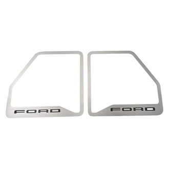 ACC® - Brushed Front Inner Door Speaker Trims with Ford Logo