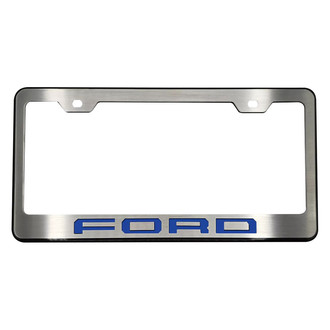ACC® - Black License Plate Frame with Ford Blue Solid FORD Logo
