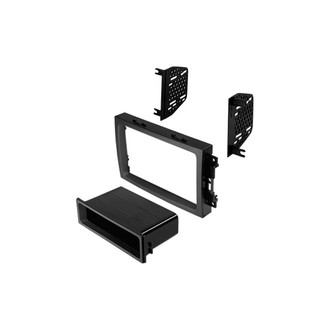 American International® - Double DIN Black Stereo Dash Kit with Optional Storage Pocket