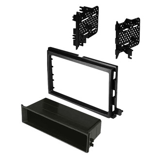 American International® - Double DIN Black Stereo Dash Kit with Optional Storage Pocket