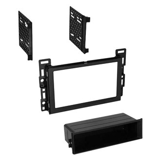 American International® - Double DIN Black Stereo Dash Kit with Optional Storage Pocket