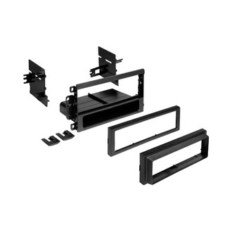 American International® - Single DIN Black Stereo Dash Kit with Trim Ring and Pocket