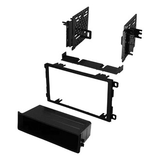 American International® - Double DIN Black Stereo Dash Kit with Optional Storage Pocket