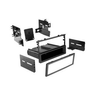 American International® - Single DIN Black Stereo Dash Kit with Trim Ring, Brackets and Pocket