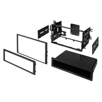 American International® - Double DIN Black Stereo Dash Kit with Storage Pocket