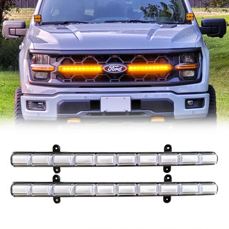 American Modified® - Grille Amber/White LED Lights with Sequential Turn Signal Function