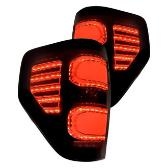 American Modified® - Driver and Passenger Side Black/Smoke Fiber Optic LED Tail Lights