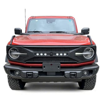 American Modified® - 1-Pc Tomahawk Style Matte Black Main Grille