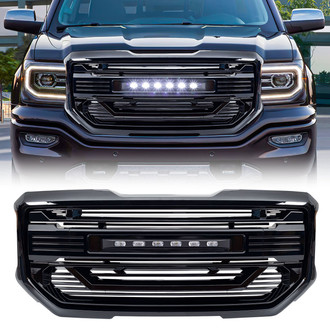 American Modified® - 1-Pc Armor Style Glossy Black Main Grille