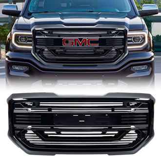 American Modified® - 1-Pc Armor Style Glossy Black Main Grille