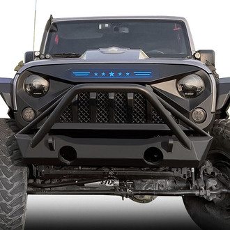 American Modified® - 1-Pc Gladiator Style Matte Black Main Grille