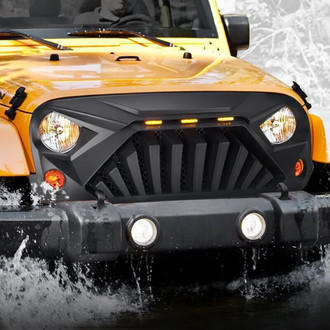 American Modified® - 1-Pc Goliath Style Matte Black Main Grille