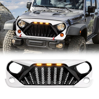 American Modified® - 1-Pc Goliath Style Black and White Main Grille