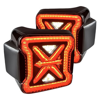 American Modified® - Driver and Passenger Side Black/Smoke Arrow Style LED Tail Lights