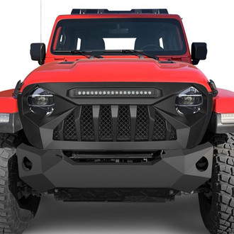 American Modified® - 1-Pc Demon Style Matte Black Main Grille