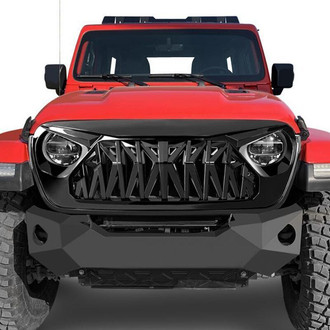 American Modified® - 1-Pc Shark Style Glossy Black Main Grille