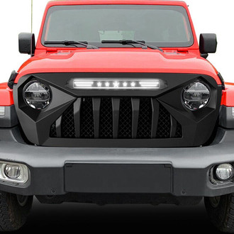 American Modified® - 1-Pc Demon Style Matte Black Main Grille