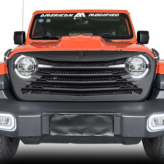 American Modified® - 1-Pc Tomahawke Style Matte Black Main Grille