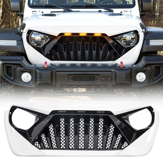 American Modified® - 1-Pc Goliath Style Black and White Main Grille
