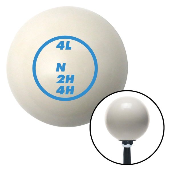 American Shifter® - Billiard Cue Ball Series Ivory Custom Transfer Case Shift Knob (M16 x 1.5 Insert)