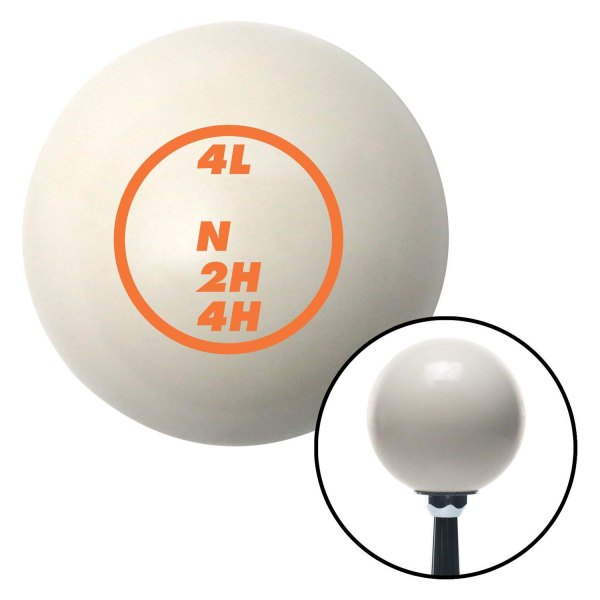 American Shifter® - Billiard Cue Ball Series Ivory Custom Transfer Case Shift Knob (M16 x 1.5 Insert)