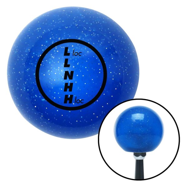 American Shifter® - Old Skool Series Translucent Blue with Metal Flakes Custom Transfer Case Shift Knob