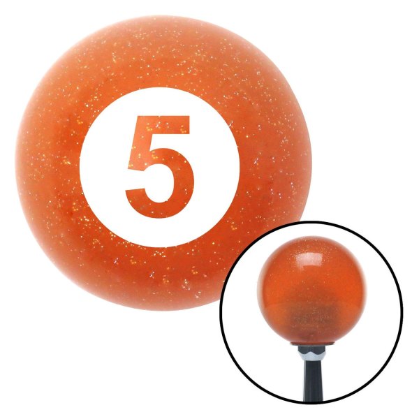 American Shifter® - Old Skool Series Translucent Orange with Metal Flakes Custom Shift Knob (M16 x 1.5 Insert)