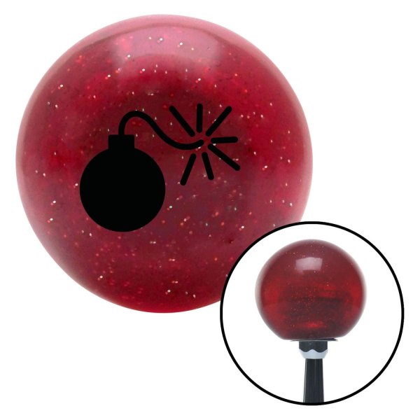 American Shifter® - Old Skool Series Translucent Red with Metal Flakes Custom Shift Knob (M16 x 1.5 Insert)