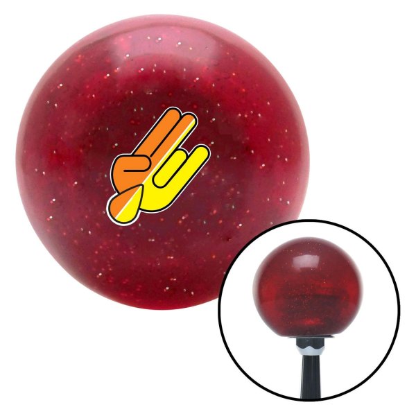 American Shifter® - Old Skool Series Translucent Red with Metal Flakes Custom Shift Knob (M16 x 1.5 Insert)