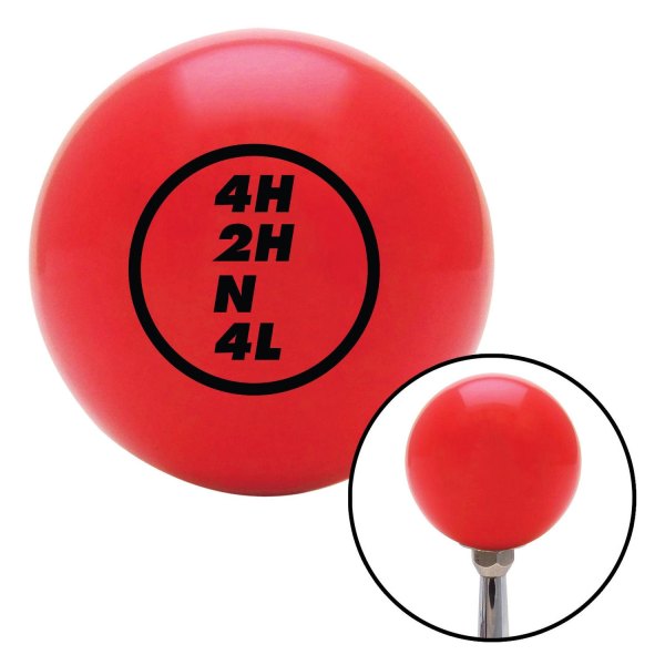 American Shifter® - Billiard Cue Ball Series Red Custom Transfer Case Shift Knob