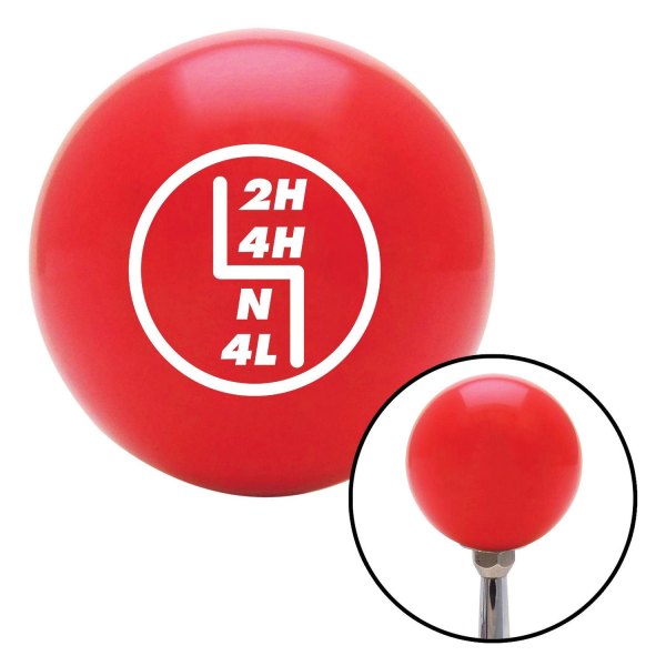 American Shifter® - Billiard Cue Ball Series Red Custom Transfer Case Shift Knob (M16 x 1.5 Insert)