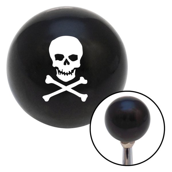 American Shifter® - Billiard Cue Ball Series "Skulls and Gothic" Black Custom Shift Knob (M16 x 1.5 Insert)