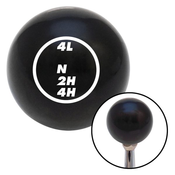 American Shifter® - Billiard Cue Ball Series Black Custom Transfer Case Shift Knob (M16 x 1.5 Insert)