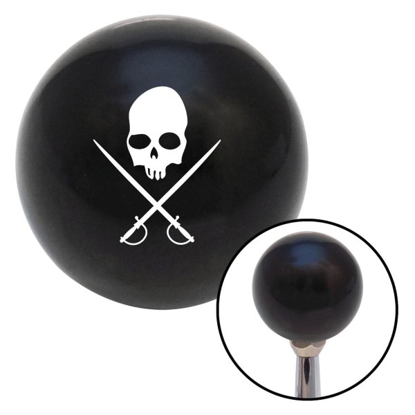 American Shifter® - Billiard Cue Ball Series "Skulls and Gothic" Black Custom Shift Knob (M16 x 1.5 Insert)