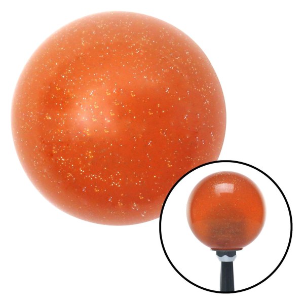 American Shifter® - Old Skool Series Translucent Orange with Metal Flakes Custom Shift Knob (M8 x 1.25 Insert)