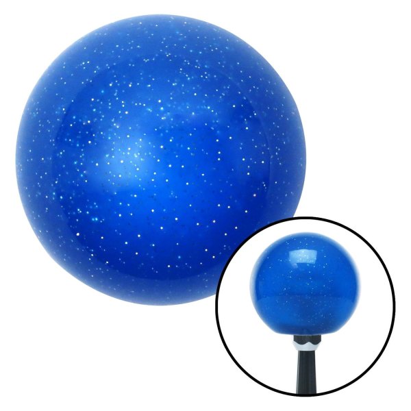 American Shifter® - Old Skool Series Translucent Blue with Metal Flakes Custom Shift Knob (5/16-18 Insert)