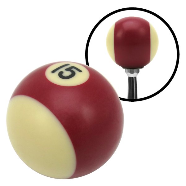 American Shifter® - 15 Ball Billiard Pool Custom Shift Knob (M16 x 1.5 Insert)