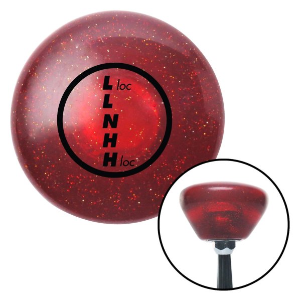American Shifter® - Retro Series Translucent Red with Metal Flakes Custom Transfer Case Shift Knob