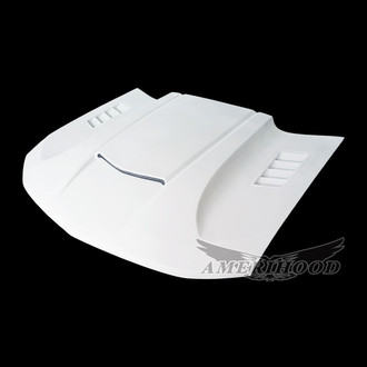 Amerihood® - SMS Style Functional Heat Extractor Ram Air Fiberglass Hood (Unpainted)