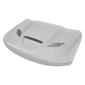 Amerihood® - CAT Style Functional Heat Extractor Ram Air Fiberglass Hood (Unpainted)