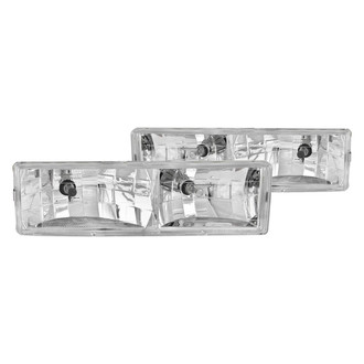 Anzo® - Driver and Passenger Side Chrome Euro Headlights
