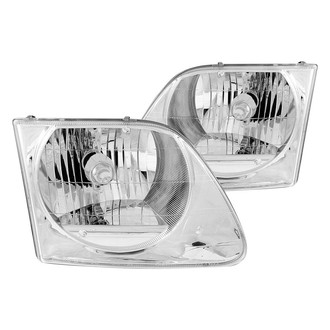 Anzo® - Driver and Passenger Side Chrome Euro Headlights