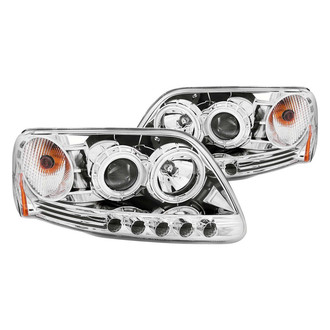 Anzo® - Driver and Passenger Side Chrome CCFL Halo Projector Headlights with Parking LEDs